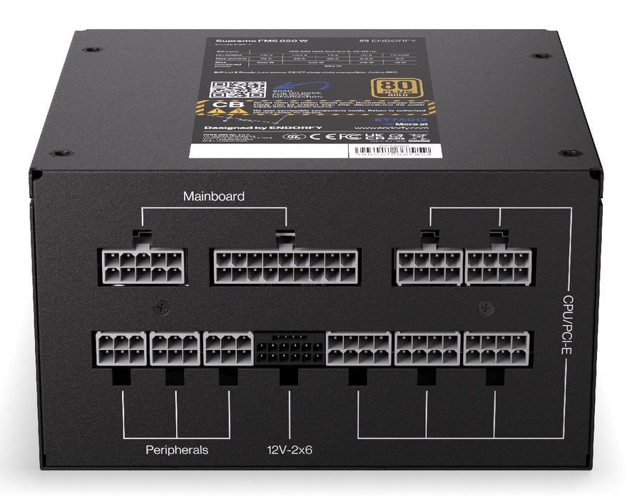 EAN 5903018667959 - ENDORFY Supremo FM6 850 W unidad de fuente de alimentación 24-pin ATX ATX Negro imagen 11