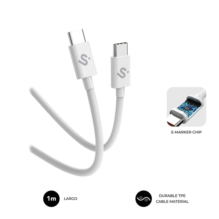 EAN 8436586743598 - SUBBLIM SUBCAB-C10010 cable USB USB 2.0 USB C Blanco imagen 1