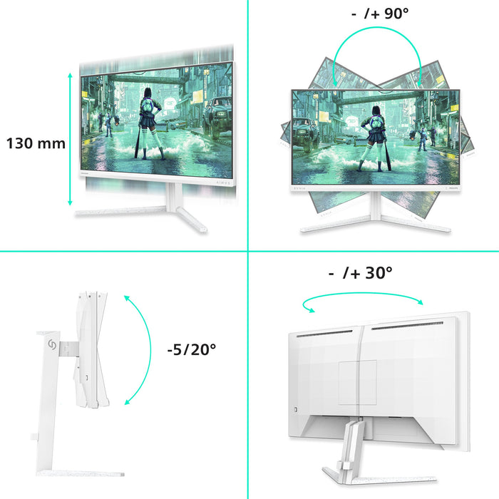 EAN 8721038007749 - Philips Evnia 3000 24M2N3201P/00 pantalla para PC 60,5 cm (23.8") 1920 x 1080 Pixeles Full HD LCD Blanco imagen 3