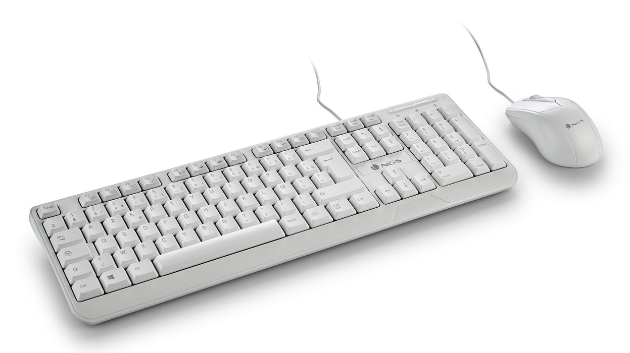 EAN 8435430624151 - NGS COCOAKITWHITEFRENCH FR teclado Ratón incluido Hogar / Oficina USB AZERTY Francés Blanco imagen 4