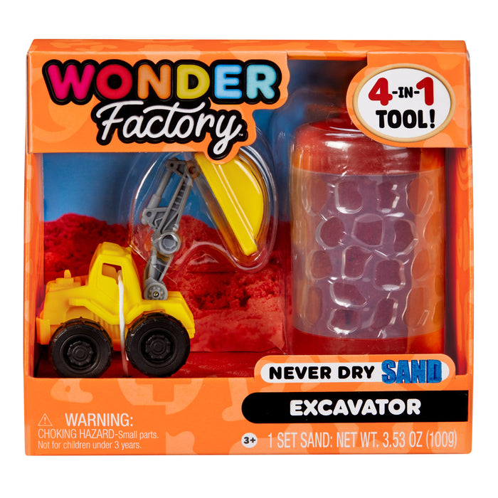 EAN 0035051532941 - MGA Entertainment Wonder Factory Never Dry Sand Construction Trucks - Red + Excavator imagen 8