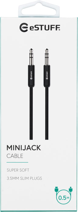 EAN 5706998232724 - eSTUFF ES608001 cable de audio 0,5 m 3,5mm Negro imagen 3