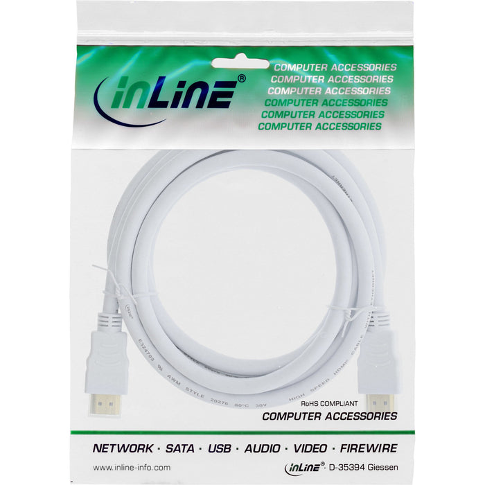 EAN 4043718215171 - InLine 17503W cable HDMI 3 m HDMI tipo A (Estándar) Blanco imagen 2