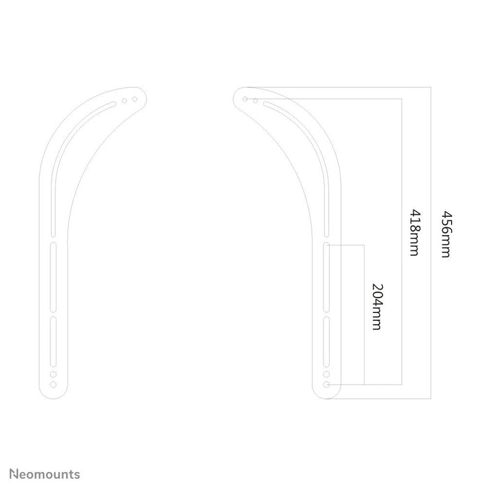EAN 8717371445119 - Neomounts NM-USP100BLACK soporte de altavoz Soporte para TV Acero Negro imagen 3