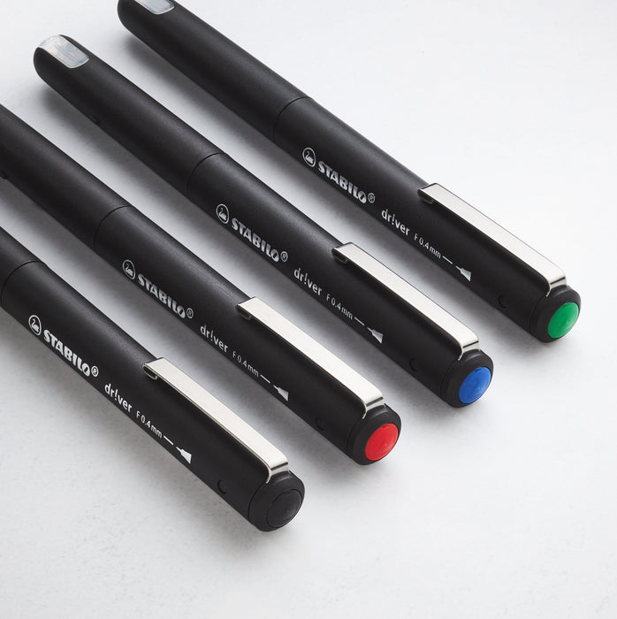 EAN 4006381614986 - STABILO dr!ver rotulador de punta fina Fino Negro, Azul, Verde, Rojo 4 pieza(s) imagen 5