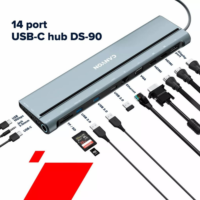 EAN 5291485008918 - Canyon DS-90 USB 3.2 Gen 1 (3.1 Gen 1) Type-C Gris imagen 7