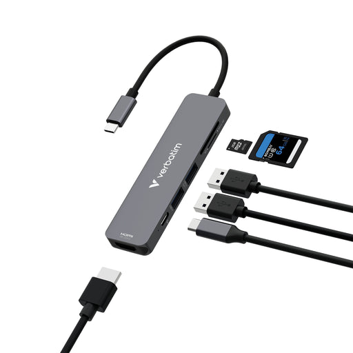 EAN 0023942321569 - Verbatim 32156 hub de interfaz USB 3.2 Gen 1 (3.1 Gen 1) Type-C 5000 Mbit/s Gris imagen 2