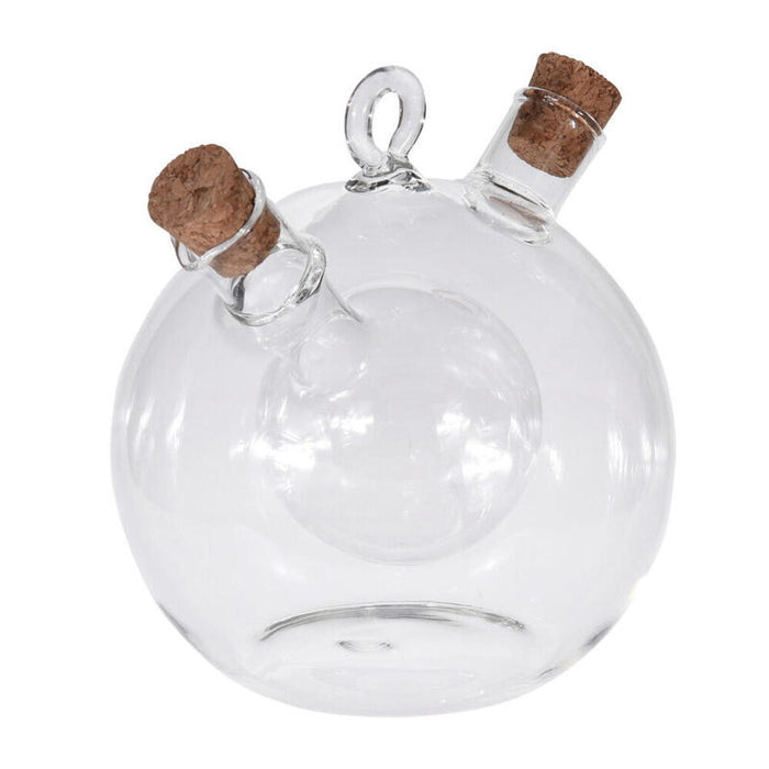 Aceitera Y Vinagrera De Cristal 2 En 1 350ml