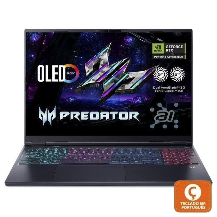 Acer Gaming Predator Helios Neo 16s Ai Phn16s-71 Intel Core Ultra 9 275hx 16gb 1tb Ssd Rtx 5070 16" (Pt) Teclado Portugues