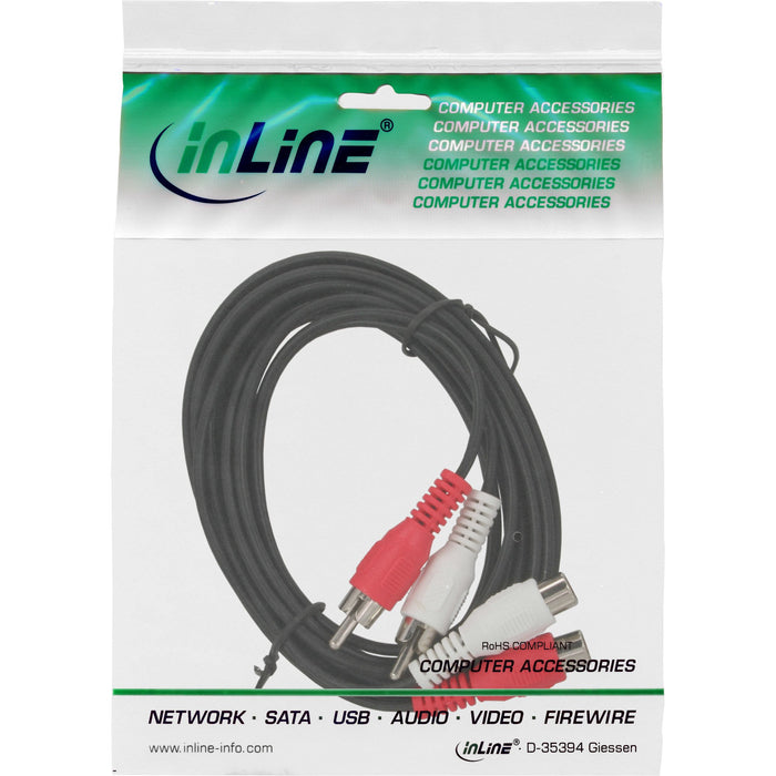 EAN 4043718002962 - InLine 89935 cable de audio 5 m 2 x RCA Negro imagen 2