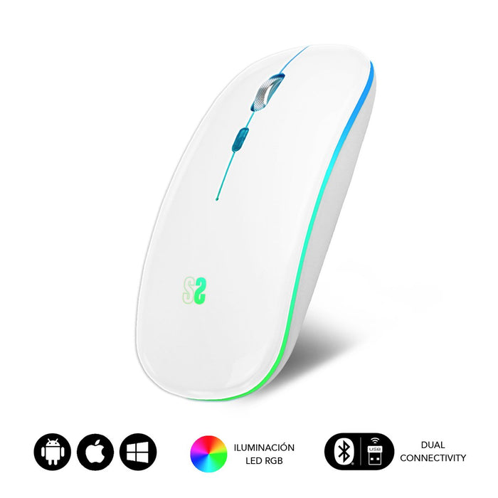 EAN 8436586742034 - SUBBLIM SUBMO-LDFLAT2 ratón Oficina Ambidextro RF Wireless + Bluetooth + USB Type-A Óptico 1600 DPI imagen 1