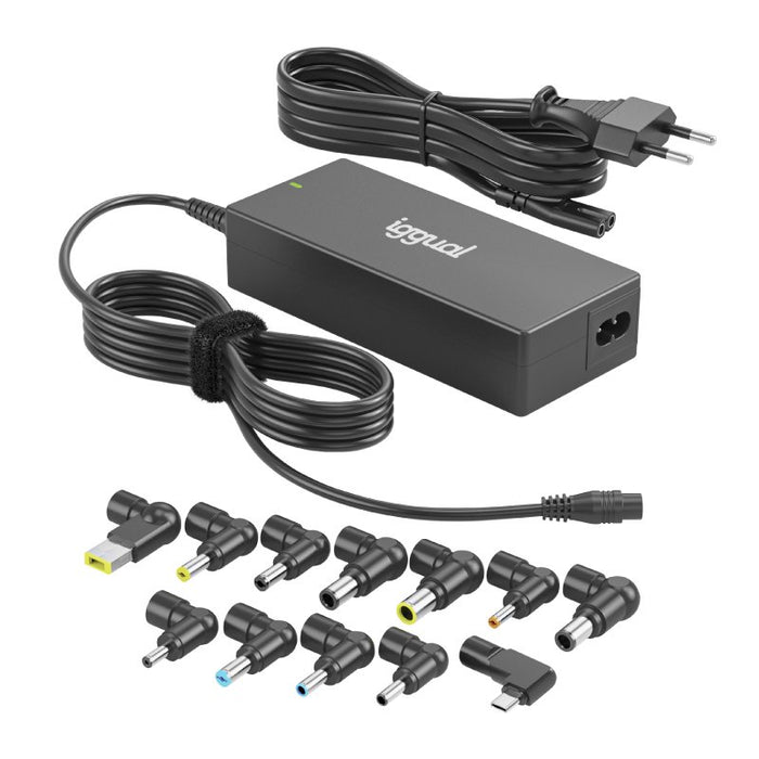 EAN 8435364320198 - iggual CUA-C-12T-90W adaptador e inversor de corriente Interior Negro imagen 1