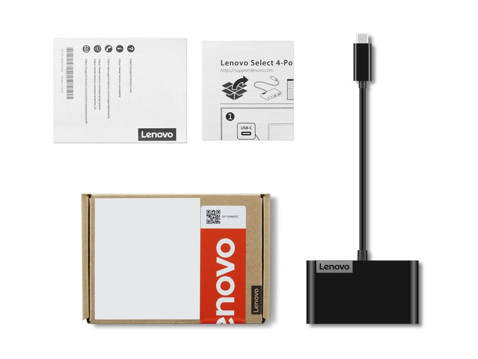 EAN 0195892085492 - Lenovo GX91L84354 hub de interfaz USB 3.2 Gen 1 (3.1 Gen 1) Type-C 625 Mbit/s Negro imagen 5