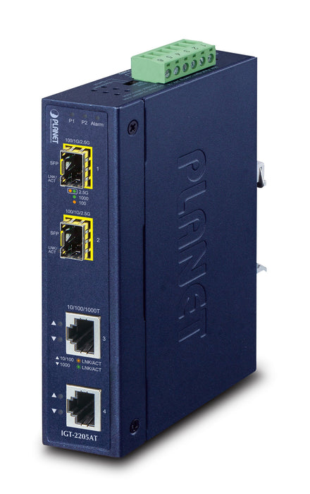 EAN 4711605285919 - PLANET IP30 Industrial 2-port convertidor de medio Azul imagen 1