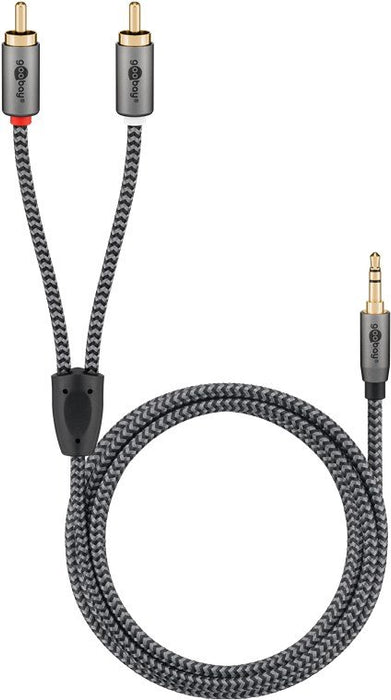 EAN 4040849652905 - Goobay 65290 cable de audio 5 m 3,5mm 2 x RCA Negro, Plata imagen 5