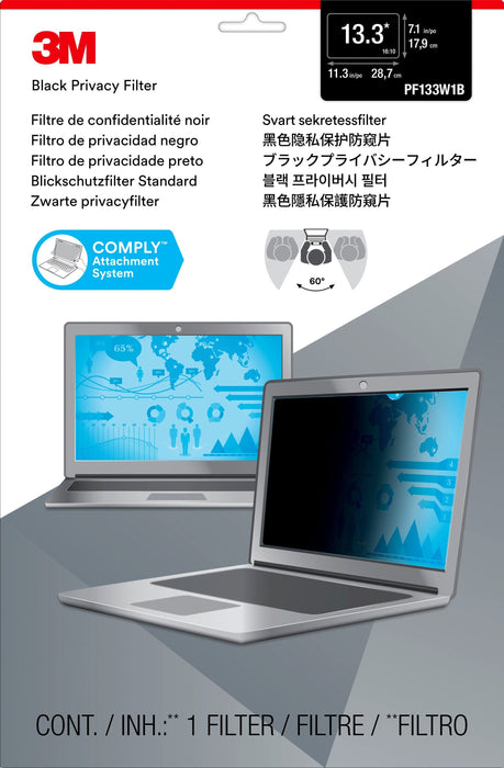 EAN 51128787151 - 3M 7000013835 filtro para monitor 33,8 cm (13.3") Portátil Filtro de privacidad para pantallas sin marco imagen 2
