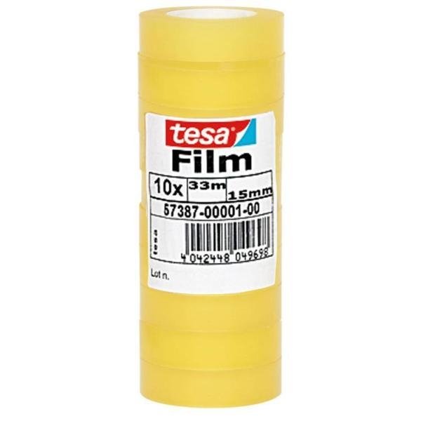 EAN 4042448049698 - TESA 57387-00001-00 cinta adhesiva 33 m Transparente 10 pieza(s) imagen 1