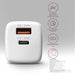 EAN 8595247907110 - Axagon ACU-PQ30W Ladegerät QC3.0.4.0/AFC/FCP/PPS/Apple+ PD USB-C 30W - weiß - USB Typ C Teléfono móvil, S imagen 4