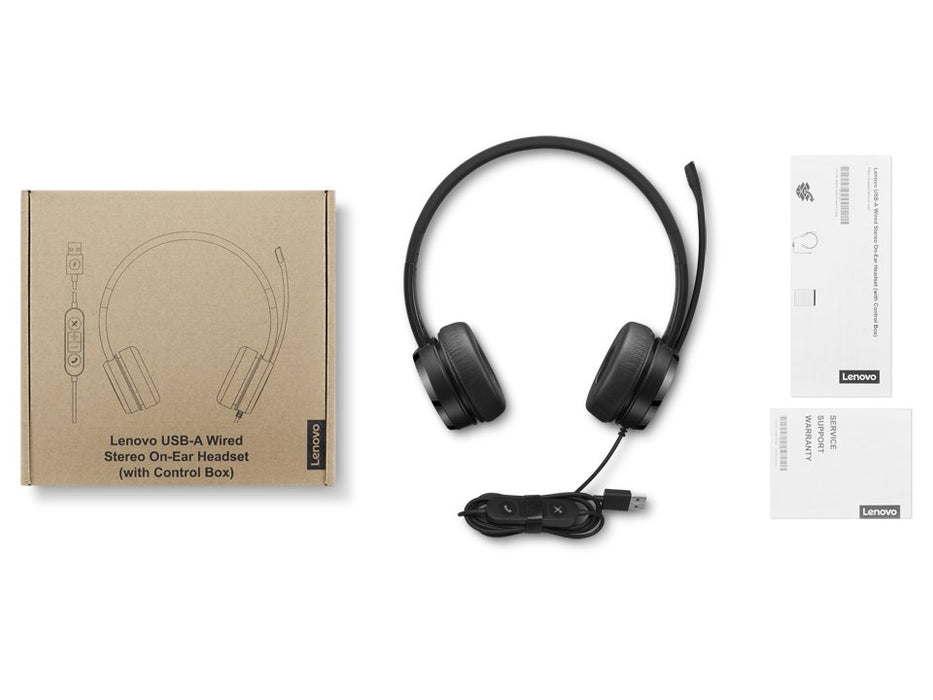 EAN 0195892068099 - Lenovo 4XD1K18260 auricular y casco Auriculares Alámbrico Diadema Música/uso diario USB tipo A Negro imagen 6