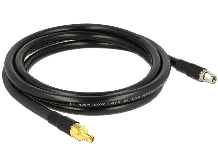 EAN 4043619130146 - DeLOCK 2m RP-SMA/RP-SMA cable coaxial CFD400, LLC400 Negro imagen 2