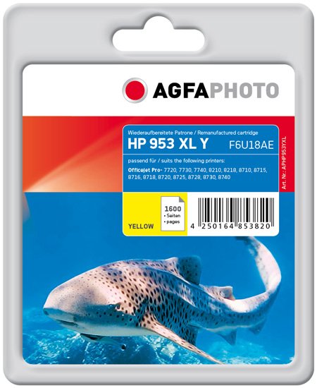 EAN 4250164853820 - AgfaPhoto APHP953YXL cartucho de tinta 1 pieza(s) Compatible Rendimiento estándar Amarillo imagen 1