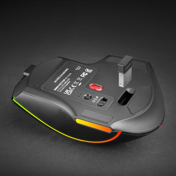 EAN 8435693114253 - Mars Gaming MMWVECTOR ratón Juego mano derecha RF Wireless + Bluetooth + USB Type-A Óptico 12000 DPI imagen 7