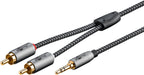 EAN 4040849652882 - Goobay 65288 cable de audio 2 m 3,5mm 2 x RCA Negro, Plata imagen 1