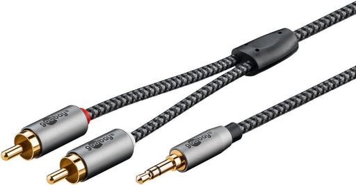 EAN 4040849652905 - Goobay 65290 cable de audio 5 m 3,5mm 2 x RCA Negro, Plata imagen 1