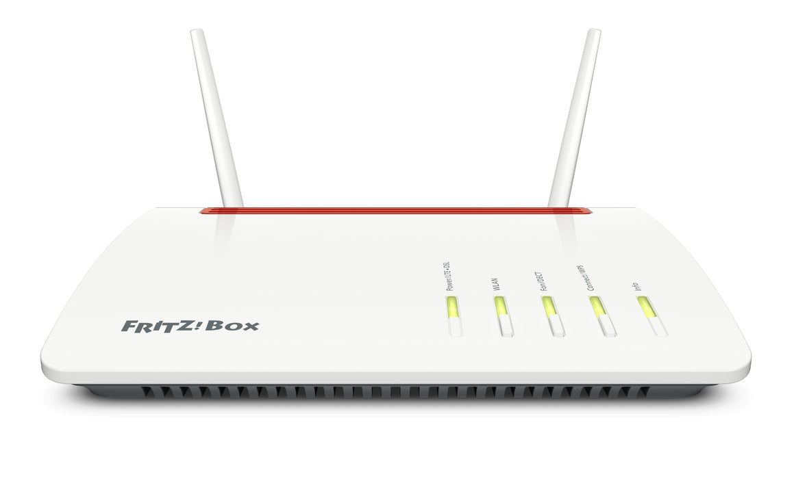 EAN 4023125028182 - Box FRITZ! 6890 LTE INT router inalámbrico Gigabit Ethernet Doble banda (2,4 GHz / 5 GHz) 4G Rojo, Blanco imagen 5