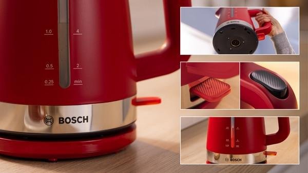 EAN 4242005397891 - Bosch TWK4M224 tetera eléctrica 1,7 L 2400 W Rojo imagen 6