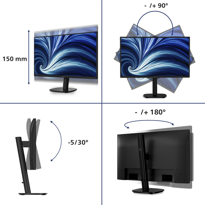 EAN 8721038007916 - Philips 27B2N3500/00 pantalla para PC 68,6 cm (27") 2560 x 1440 Pixeles Full HD LCD Negro imagen 4