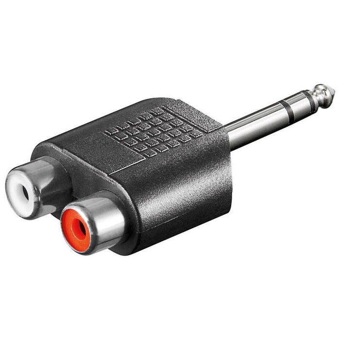 Adaptador 6,3mm M 3-Pin St A 2xrca H Rojo Y Blanco Compacto