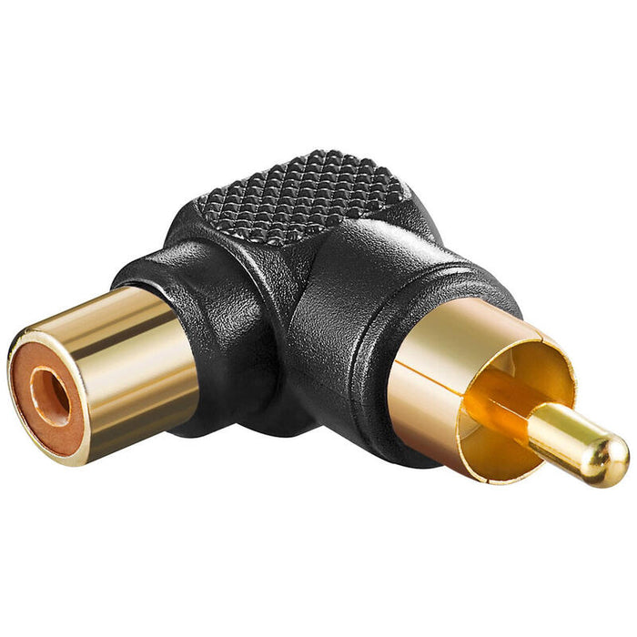 Adaptador Ángulo Rca Goobay Negro 11685