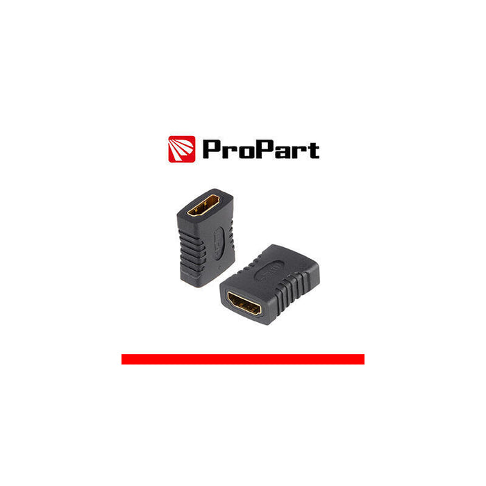 Adaptador De Toma Hdmi (19pin) - Toma Hdmi (19pin) Dorado