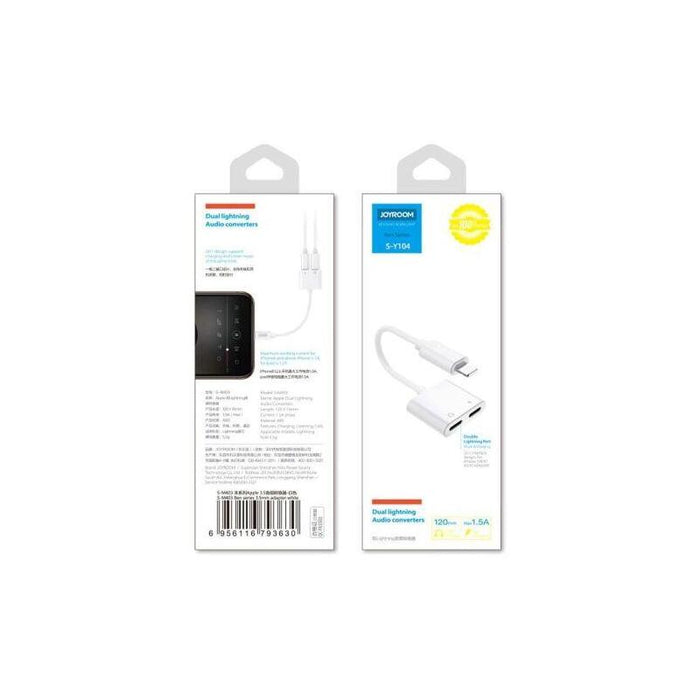 Adaptador Doble Joyroom Lightning/2x Lightning