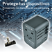 Adaptador Enchufe Universal 35.5W Pd Carga Rápida. De Viaje 3 Usb + 2 Usb-C