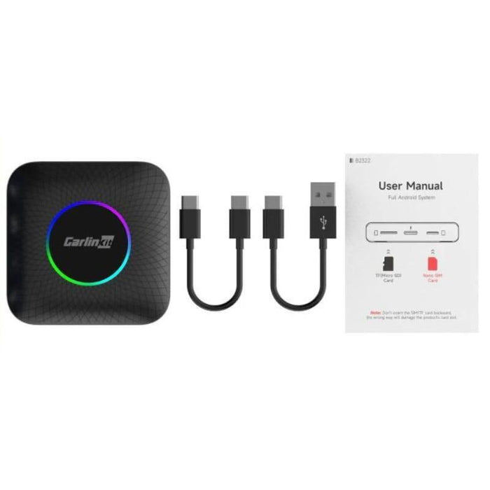 Adaptador Inalámbrico Carlinkit Cpc200-Tbox Led 8g  Carplay/Android Auto
