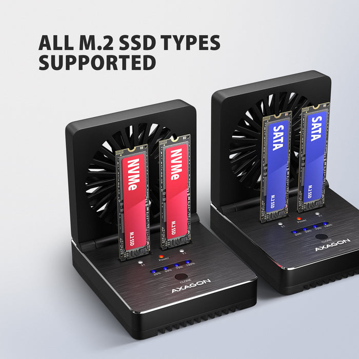EAN 8595247909367 - Axagon ADSA-M2C22 base de conexión para disco duro USB 3.2 Gen 2x2 Type-C Negro imagen 4