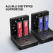 EAN 8595247909367 - Axagon ADSA-M2C22 base de conexión para disco duro USB 3.2 Gen 2x2 Type-C Negro imagen 4