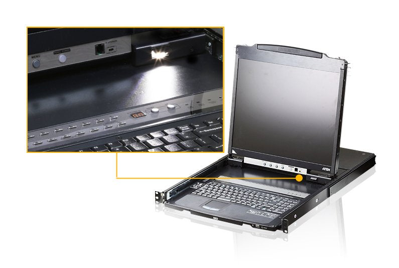 EAN 4710469344473 - ATEN CL5800N consola de rack 48,3 cm (19") 1280 x 1024 Pixeles Metal Negro 1U imagen 3