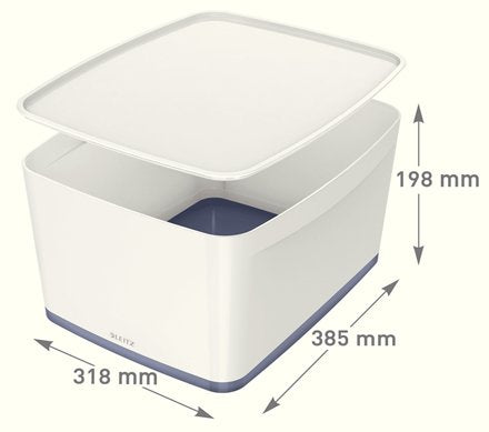 EAN 4002432116461 - Esselte 5216-10-01 Caja de almacenaje Rectangular Acrilonitrilo butadieno estireno (ABS) Gris, Blanco imagen 4