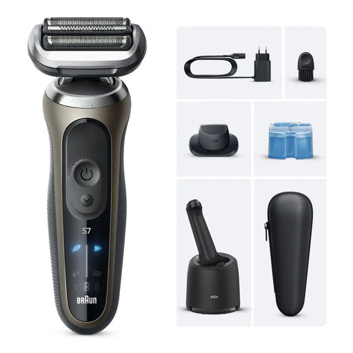 EAN 8700216644396 - Braun Series 7 72-C7200cc Máquina de afeitar de láminas Recortadora Negro, Oro imagen 1