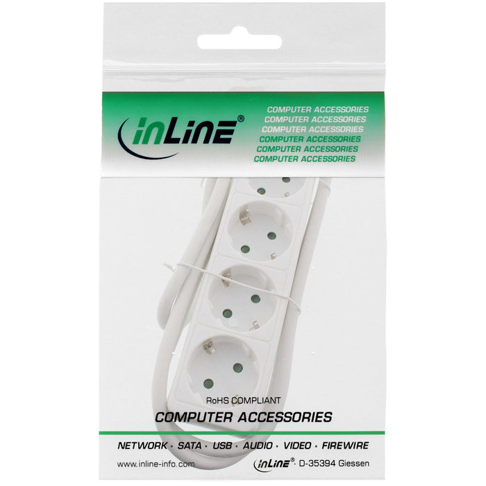 EAN 4043718297863 - InLine 16443F base múltiple 3 m 4 salidas AC Interior Blanco imagen 2