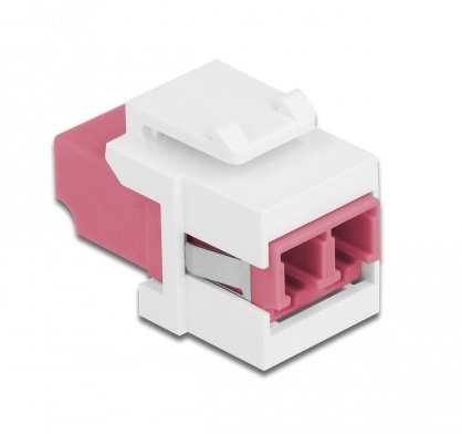 EAN 4043619868186 - DeLOCK Keystone Module LC Duplex female to LC Duplex female Rosa, Blanco imagen 1