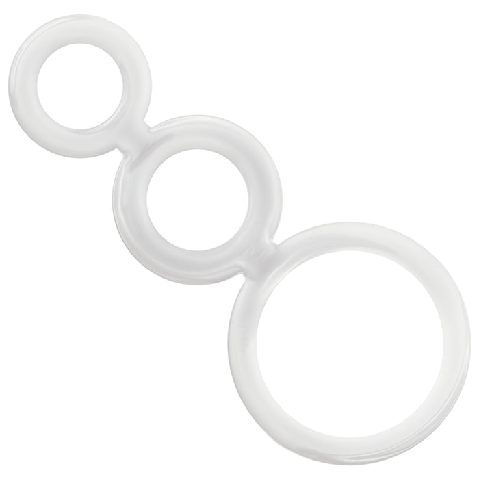 Addicted Toys - Set Anillos Pene Y Testiculos Clear