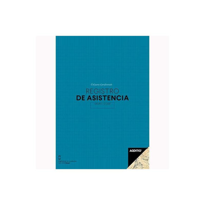 Additio Registro De Asistencia Para El Alumnado 16 Páginas Pvc Azul