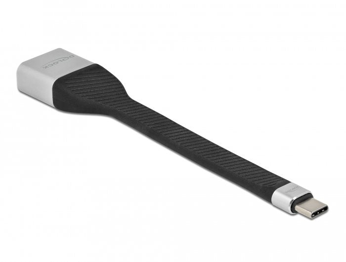 EAN 4043619869343 - DeLOCK 86934 adaptador de cable de vídeo 0,14 m USB Tipo C Negro, Plata imagen 1