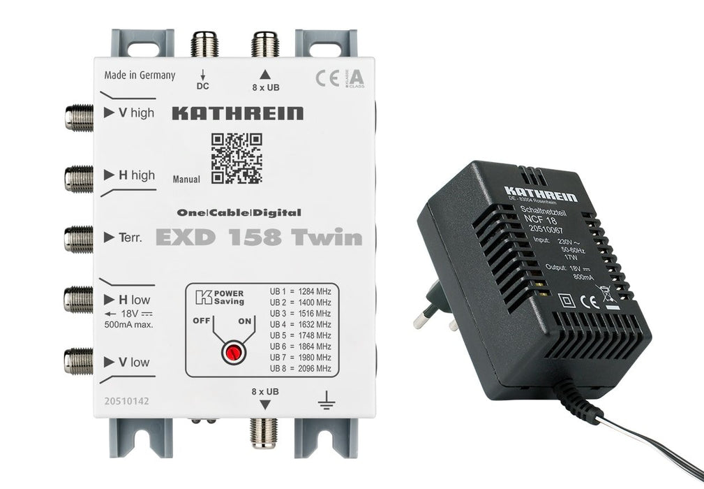 EAN 4021121543357 - Kathrein EXD 158 Twin conmutador múltiple para satélite 5 Entradas 2 Salidas imagen 1