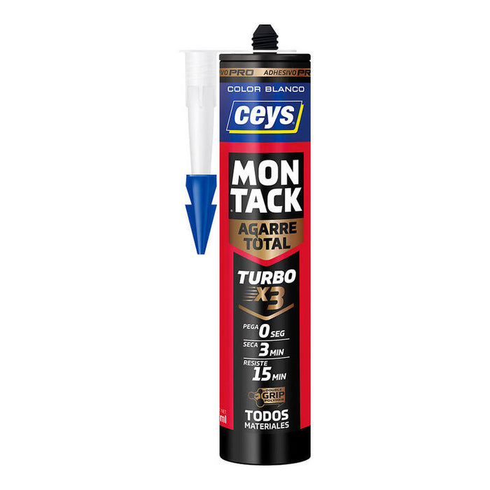 Adhesivo Pro De Montaje Montack Turbo Blanco 290 Ml