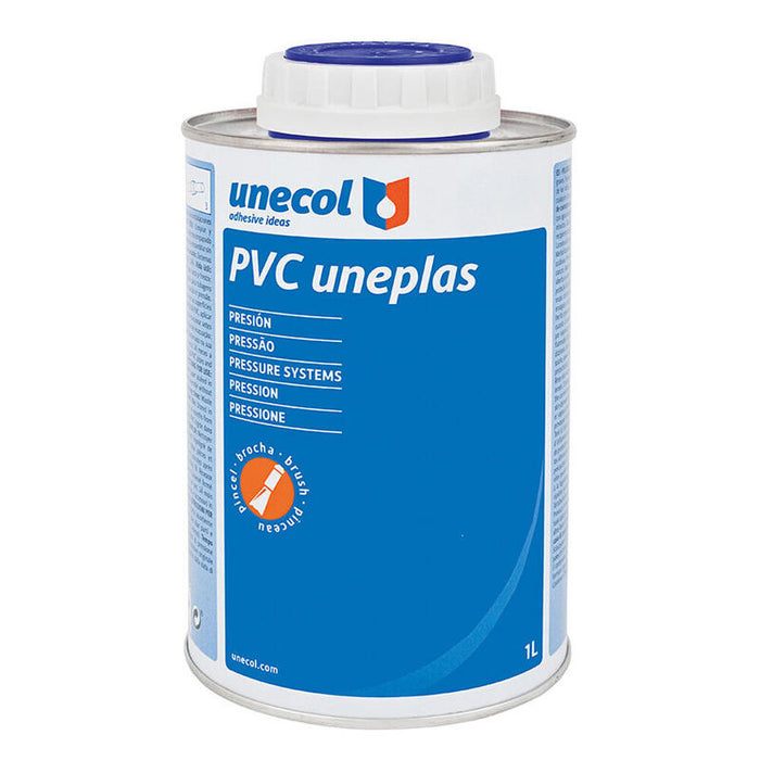 Adhesivo Pvc Uneplas Bote Con Pincel 1 L